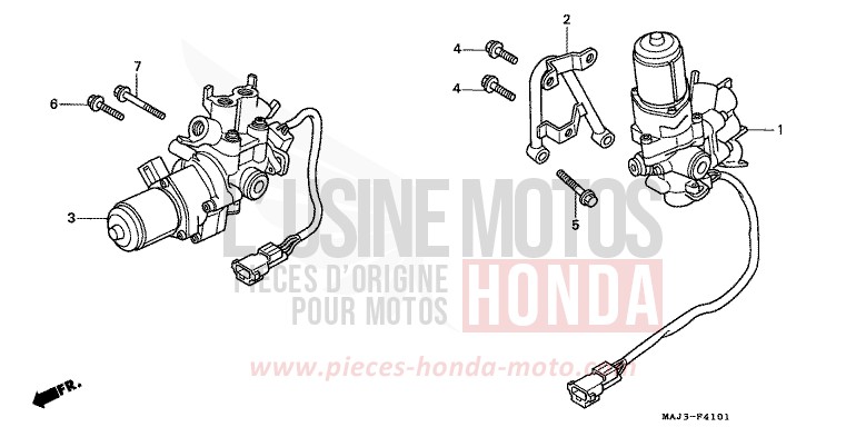 ABS-MODULATOR (ST1100AT/AV/AW) von Pan-European ABS MUTE BLACK METALLIC (NH359) von 1997